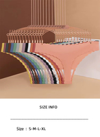 Vente en gros usine – Culottes, slips et strings sexy sans couture en soie glacée douce multicolores à bord festonné pour femmes