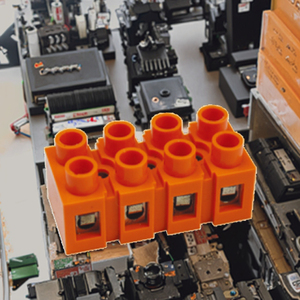 Đông PA66 Brass Trái Đất điện khối thiết bị đầu cuối phổ thức ăn vít Din Rail 100A mô hình EH2519-4 - Product Image 4