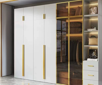Garde-robe en alliage d'aluminium Imperméable, résistant à l'humidité et durable Vestiaire en aluminium Moderne Simple Personnalisation de la garde-robe