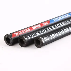 China Top 5 Quality Transportide High Pressure Hydraulic Hose din en853 2ST, Hydraulic Hose 2SN, R1AT, Din en 853