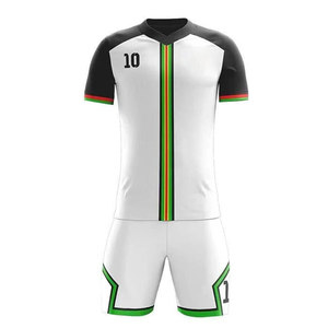 Custom Logo Printed Sublimation Short Sleeves Soccer Uniform Customizable Lightweight Breathable Soccer Uniform Set - Product Image 1