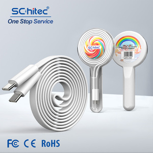 สายชาร์จ Schitec สีขาว 60W USB C ยาว 1 เมตร วัสดุ TPE รองรับการชาร์จเร็วแบบ Super Charging สาย Type C to C สำหรับ iPhone - Product Image 1