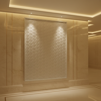 Panneaux muraux en placage de bois massif 3D, insonorisants, rétroéclairés par LED, design ondulé sans joint, pour une utilisation intérieure moderne, hôtels