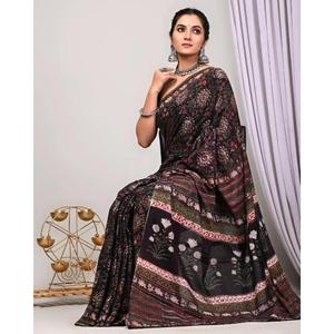 Ấn Độ Thiết Kế Bán Buôn Tay Khối In Saree Trong Tinh Khiết Cotton In Saree Với Áo Mảnh Ấn Độ Phụ Nữ Mặc Giá Tốt Nhất - Product Image 2