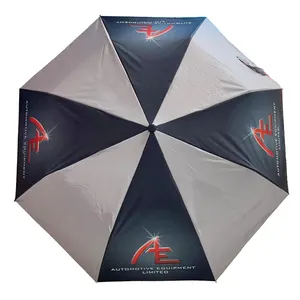 3 vezes guarda-chuva automático 100 cm diâmetro Cheap impressão do logotipo personalizado para promoção 3 guarda-chuva dobrável à prova de vento guarda-chuvas portáteis