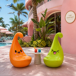 Silla de Espera de Fibra de Vidrio con Forma Irregular, Asiento Escultural Moderno para Centros Comerciales, Hoteles y Espacios Públicos - Product Image 3