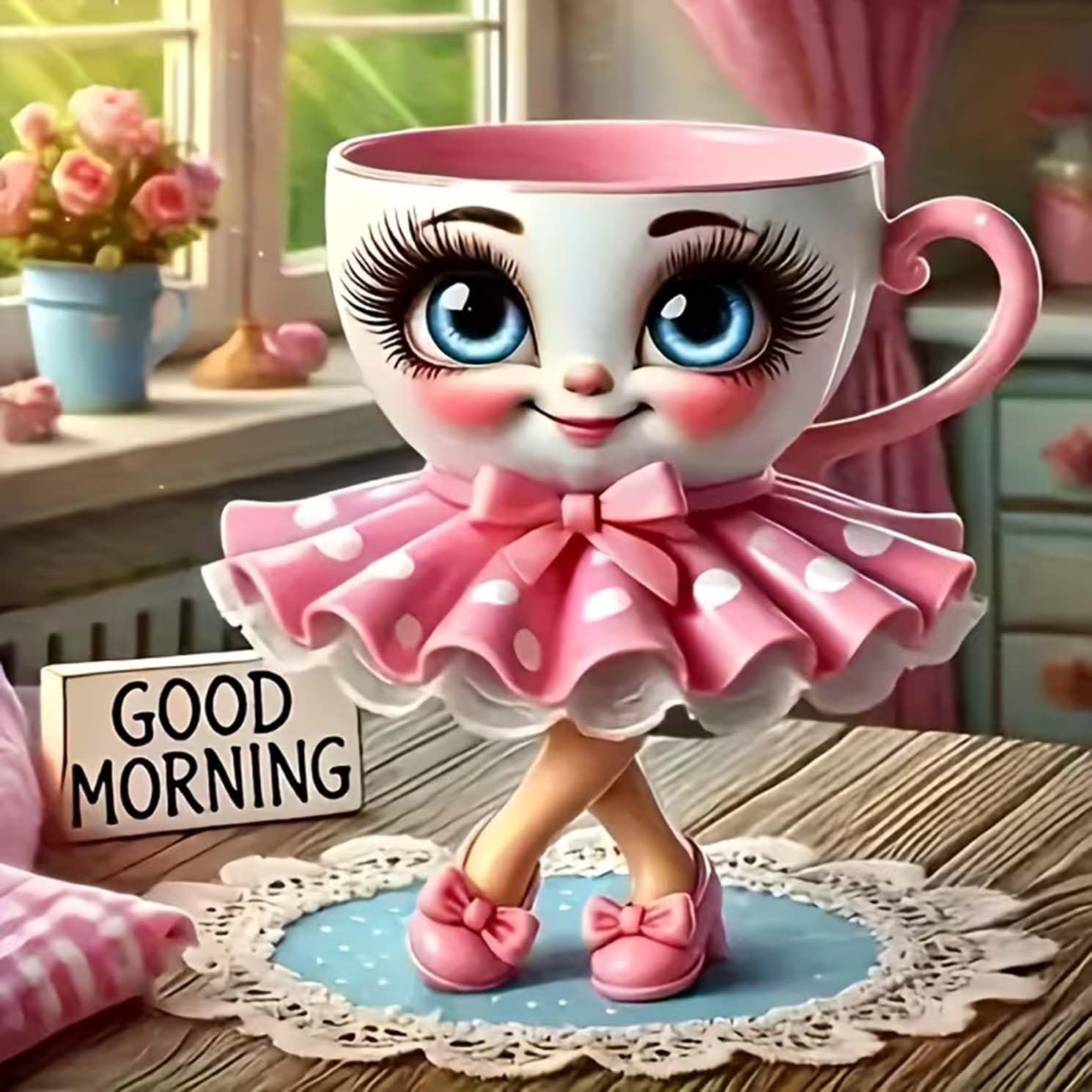 Danseuse de tasse à café