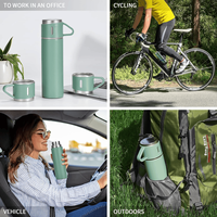 Bouteille thermos sous vide en acier inoxydable de grande capacité de 500ml, anti-déversement, multi-usage avec emballage, coffret cadeau de remise de diplôme de mariage