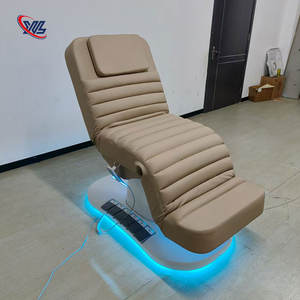 La mesa de masaje de Color marrón más vendida, cama estética para salón, Spa, tiendas de belleza, cama facial de masaje eléctrica con Control de pie - Product Image 1