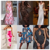 Vêtements d'occasion en gros à prix avantageux : Robes décontractées pour femmes, hauts en coton à manches courtes, stock de vêtements usagés pour femmes