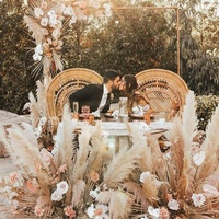 Nouvelles décorations de table bohèmes en plumes de pampa naturelles séchées, grandes et moelleuses, centre de table de mariage, herbe de pampa