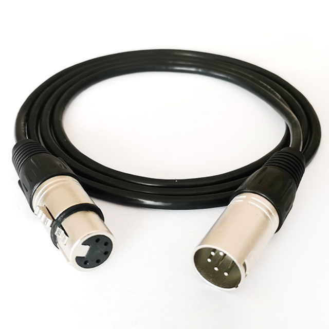 5 Pin XLR Male Female Audio Cable 5 Core Cannon Mic Cable Plastics for Microphone Mixer Amplifier Speaker
