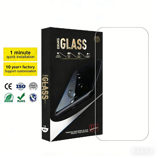 Tempered Glass Screen Protector for iPhone 17 16 15 14 13 12 11 Pro Max Plus 2.5D Anti-Explosion Phone Glass