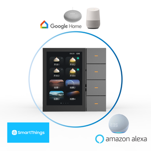 Tuya 4 gang ZigBee thông minh sản phẩm nhà tường chuyển đổi với màn hình cảm ứng hiển thị ứng dụng bảng điều khiển khách sạn hỗ trợ Google Alexa F3 PRO - Product Image 6