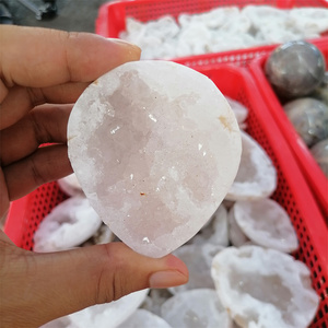حجر العقيق المغربي الطبيعي بالجملة على شكل قلب وبيضة للديكور المنزلي - Product Image 2