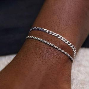 Cubaanse Link Waterdichte Heren Hand Stoeprand Kettingen 18K Echt Verguld Roestvrij Staal Hiphop Sieraden Unisex Vrouwen Armbanden - Product Image 2