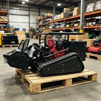 Mesin Pemotong Rumput Diesel Koop Elektrik dengan Remote Control, Mini RC Robot Lawn Flail Mower dengan Lampiran