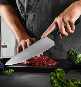 Set Cuchillos 5 pezzi in acciaio inox ad alto tenore di carbonio forgiato cucina professionale Set di coltelli da Chef con manico in PP & TPR