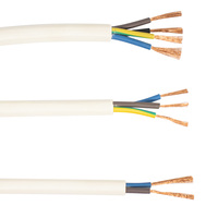 Rvv kabel daya 2 3 Core 0.5mm 0.75mm 1.0mm 1.5mm 2.5mm Pvc kawat terisolasi kabel fleksibel