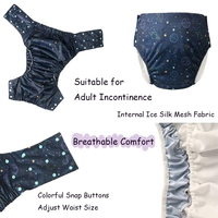Babyshow Bedruckte Auslaufsichere Wasserdichte Atmungsaktive Verstellbare Erwachsenen-Stoffwindelhose Damen Seitenöffnungs-Inkontinenzunterwäsche