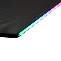 Nouvelle arrivée Bande lumineuse LED RVB ergonomique Bureau de jeu en bois noir