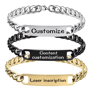 Bracelet Tendance en Acier Inoxydable Plaqué Or Géométrique Vierge Transfrontalier <span class=keywords><strong>pour</strong></span> Publicité Logo Cadeaux <span class=keywords><strong>d</strong></span>'<span class=keywords><strong>Anniversaire</strong></span> et <span class=keywords><strong>de</strong></span> Fêtes à Graver - Product Image 1