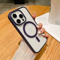 Coque de téléphone magnétique transparente en acrylique, antichoc, avec dissipation thermique, finition mate pour iPhone 15 16 17 Pro Max