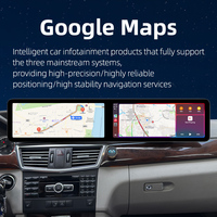 Système CarPlay à double écran de 25,6 pouces pour lecteur DVD de voiture 1 Din, navigation GPS Android, Mercedes E GLK W212 09-15, conduite à droite