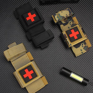 Sac de ceinture tactique portable en nylon Molle pour le stockage, accessoires tactiques pour la randonnée en montagne, le cyclisme, porte-accessoires EDC, garrot, fermeture éclair - Product Image 3