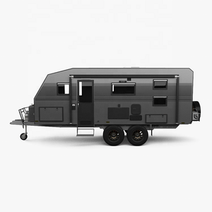 Remorque de voyage noire de luxe de haute qualité à bas prix <span class=keywords><strong>camping</strong></span>-<span class=keywords><strong>car</strong></span> mobile 4X4 RV 4 personnes caravanes tout-terrain de luxe - Product Image 1