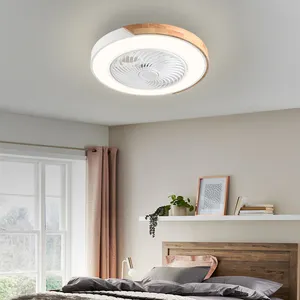 Populair Ontwerp Nordic Led Plafondventilator Wit Ijzeren Afdekking Plafond Verzonken Ventilator Met Licht