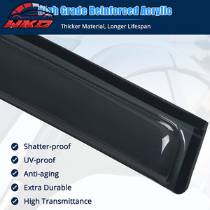 Pour Hyundai Ioniq 5 N 22-25, visières de fenêtre fines en acrylique, pare-soleil et pare-pluie, protection des fenêtres latérales des portes de voiture, lot de 4 pièces - Product Image 4