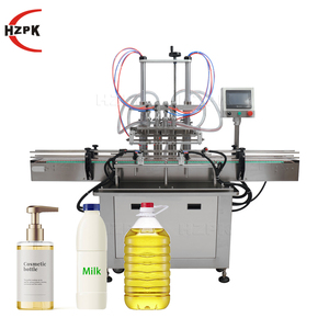 HZPK Automatic 4 Head Filling Machine Pet Water Detergent <b>Dropper</b> <b>Bottle</b> 5 Gallon Drinking Liquid Filling Machine Equipment - Product Image 1