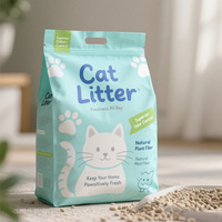 Kantong Pasir Kucing dengan Sisi Lipat 1kg 5kg Pasir Kucing Kapasitas Besar Kemasan Kantong Pasir Kucing Ramah Lingkungan