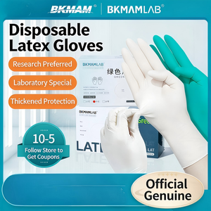 Gants en latex jetables Blickman Bio - Sans poudre/Non stériles, gants de protection de laboratoire avec bouts de doigts texturés - Product Image 2