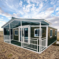 Maison conteneur en acier démontable pour parcs, pergolas, tentes de toit, villas capsules, conception résistante aux tremblements de terre pour appartements et centres commerciaux