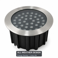 Luz Subterránea DMX RGBW IP67 de Acero Inoxidable Empotrada en el Suelo para Exteriores, Iluminación Arquitectónica de Paisajes y Plazas