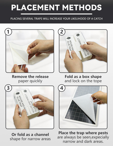 Siêu Mạnh Mẽ Chuột Côn Trùng Keo Bẫy Không Độc Hại Dính Cho Nhà Bếp Hình Vuông Rắn Trẻ Em & Vật Nuôi An Toàn - Product Image 3