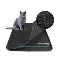 Accessoires pour chat personnalisés nid d'abeille EVA imperméable à l'eau double couche piégeage de la litière pour animaux de compagnie tapis de litière pour chat tapis propre tapis de litière pour chat