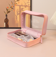 Trousse de Toilette et Organisateur de Maquillage en Cuir PVC Imperméable pour Articles de Bain et Cosmétiques