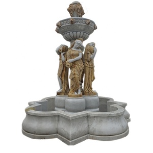 Statue di pietra di grandi dimensioni femminile figura fontana di acqua con <span class=keywords><strong>testa</strong></span> di <span class=keywords><strong>leone</strong></span> - Product Image 1