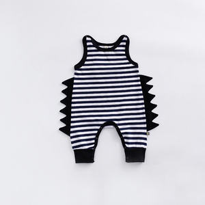 Vêtements pour bébé respirants en gros, vêtements d'été sans manches pour bébé garçon, barboteuse corail - Product Image 5