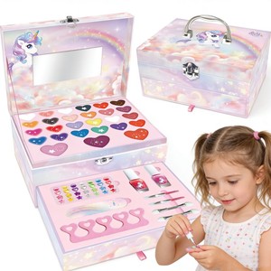 Kit Trucco per Bambine 2026, Valigetta Vanity Completa Sicura e Lavabile con Set di Cosmetici e Nail Art per Gioco di Ruolo - Product Image 3