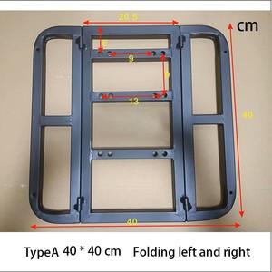 Heavy-duty Steel Black High Quality Large Foldable Detachable Rear <b>Basket</b> <b>Bicycle</b>/Motorcycle Construction % New 3.2kg - Product Image 2