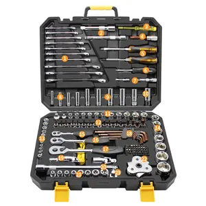 Harden Professionele Chroom Vanadium, 1/2 "& 3/8" & 1/4 "Handgereedschap 132Pcs Auto Repareren Hand Tool Kit