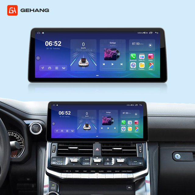 GHive 12.3 Inch Android 14 Multimedia GPS Navigation Stereo DVD Player Head Unit for Toyota Lc300