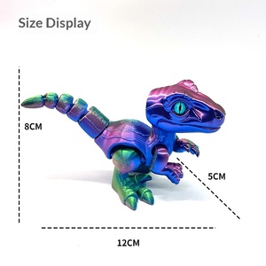 2026 Figurine de dinosaure Velociraptor imprimée en 3D, articulée et mobile, jouet animal, ornement décoratif, cadeau - Product Image 2