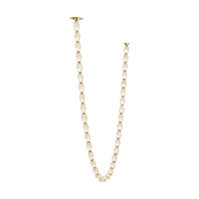 Luxury Modern Indoor Decorative Led Chandelier Natural Alabaster Stone Necklace Hanging Pendant Lamps for Living Room