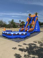 Toboggan gonflable de qualité commerciale avec piscine à éclaboussures pour enfants et adultes Parc aquatique gonflable pour l'extérieur