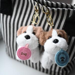Lindo llavero de peluche de <span class=keywords><strong>Shiba</strong></span> Inu de ojos grandes, divertido colgante de disco volador para bolso, muñeco de estilo curativo de 10 cm - Product Image 1